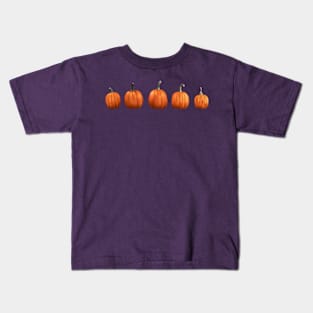 Five Pumpkins (Purple) Kids T-Shirt